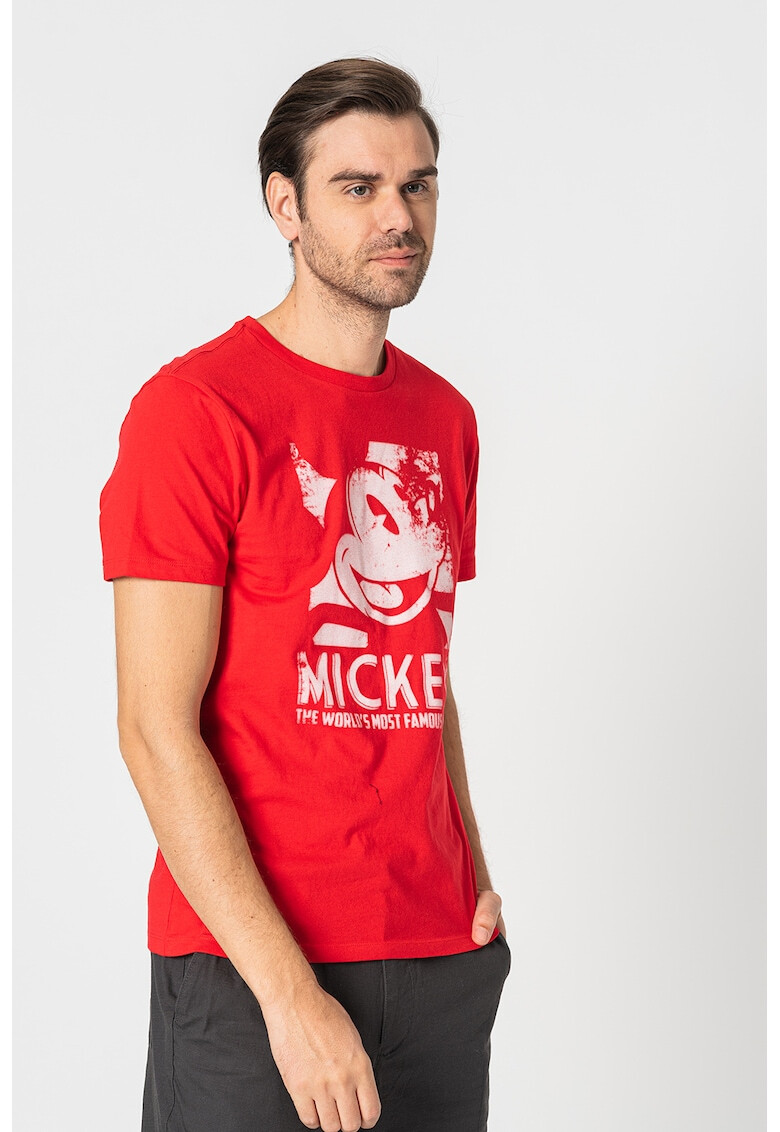 GAP Tricou cu decolteu la baza gatului si imprimeu Mickey Mouse - Pled.ro