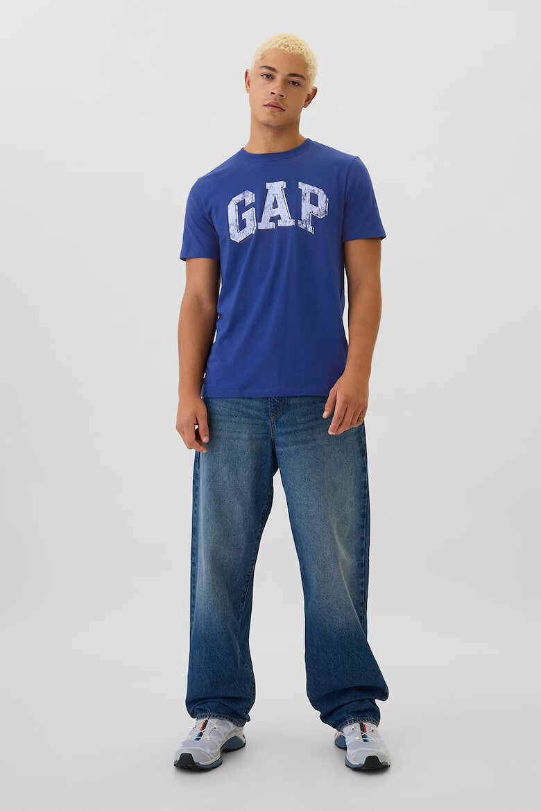 GAP Tricou cu decolteu la baza gatului si logo - Pled.ro