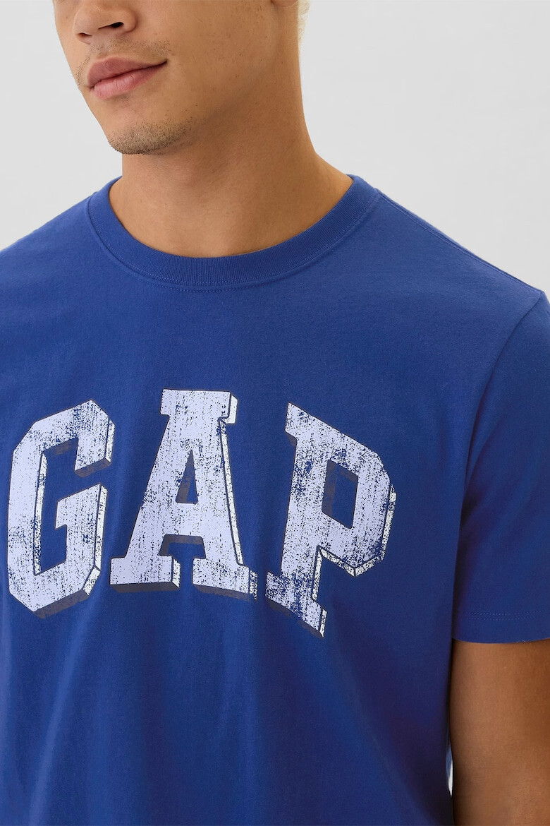 GAP Tricou cu decolteu la baza gatului si logo - Pled.ro