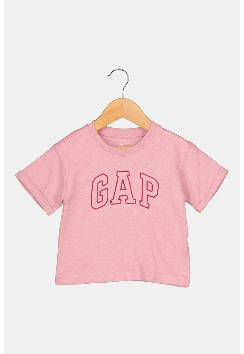 GAP Tricou cu decolteu la baza gatului si logo cusut - Pled.ro