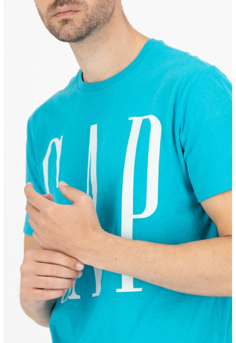 GAP Tricou cu decolteu la baza gatului si logo supradimensionat - Pled.ro