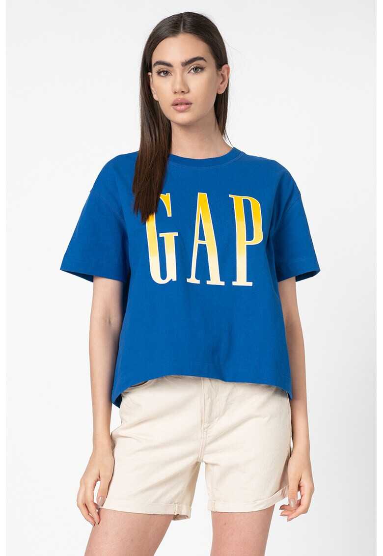 GAP Tricou cu logo supradimensionat catifelat - Pled.ro