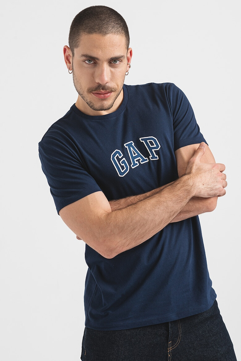 GAP Tricou de bumbac cu logo brodat - Pled.ro