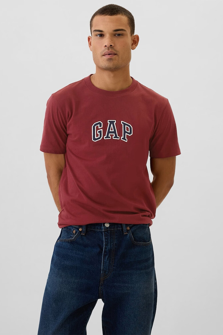 GAP Tricou de bumbac cu logo brodat - Pled.ro