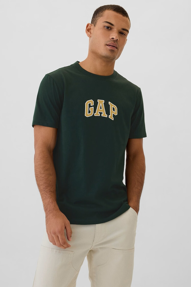 GAP Tricou de bumbac cu logo brodat - Pled.ro