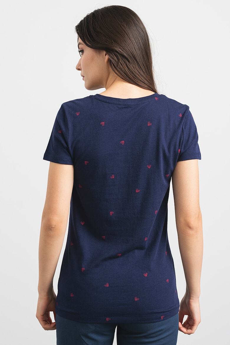 GAP Tricou din amestec de modal cu imprimeu si decolteu in V - Pled.ro