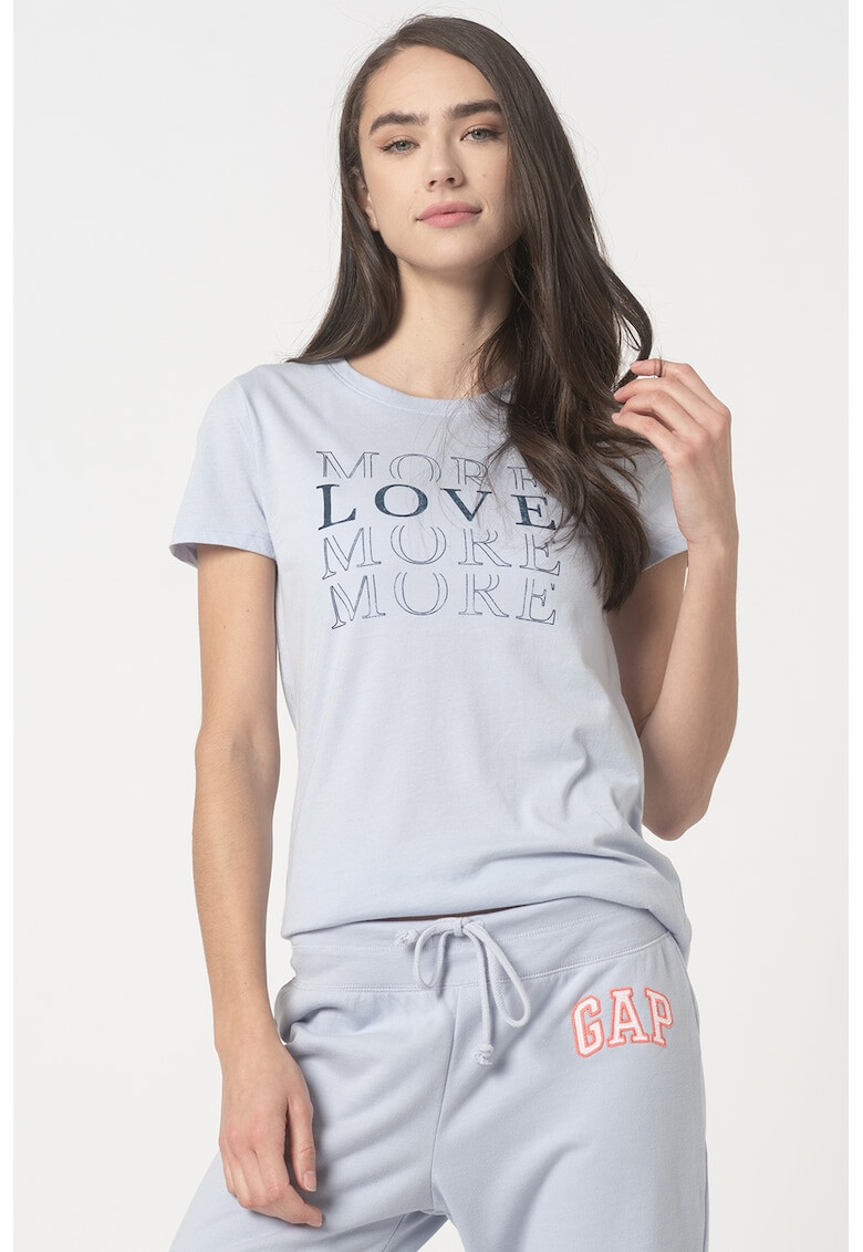 GAP Tricou din amestec de bumbac si model cu imprimeu - Pled.ro