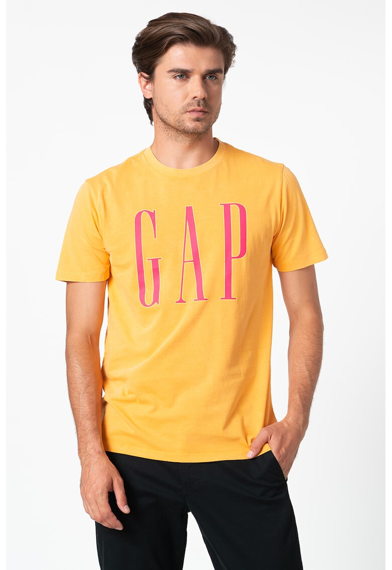 GAP Tricou din bumbac cu imprimeu logo - Pled.ro