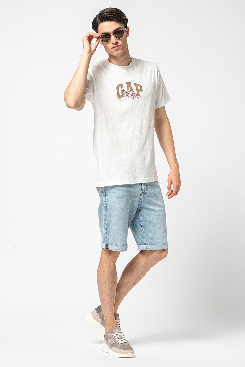 GAP Tricou din bumbac cu imprimeu logo - Pled.ro