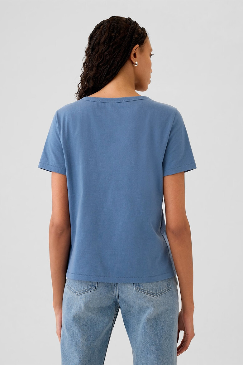 GAP Tricou din bumbac organic cu decolteu in V - Pled.ro