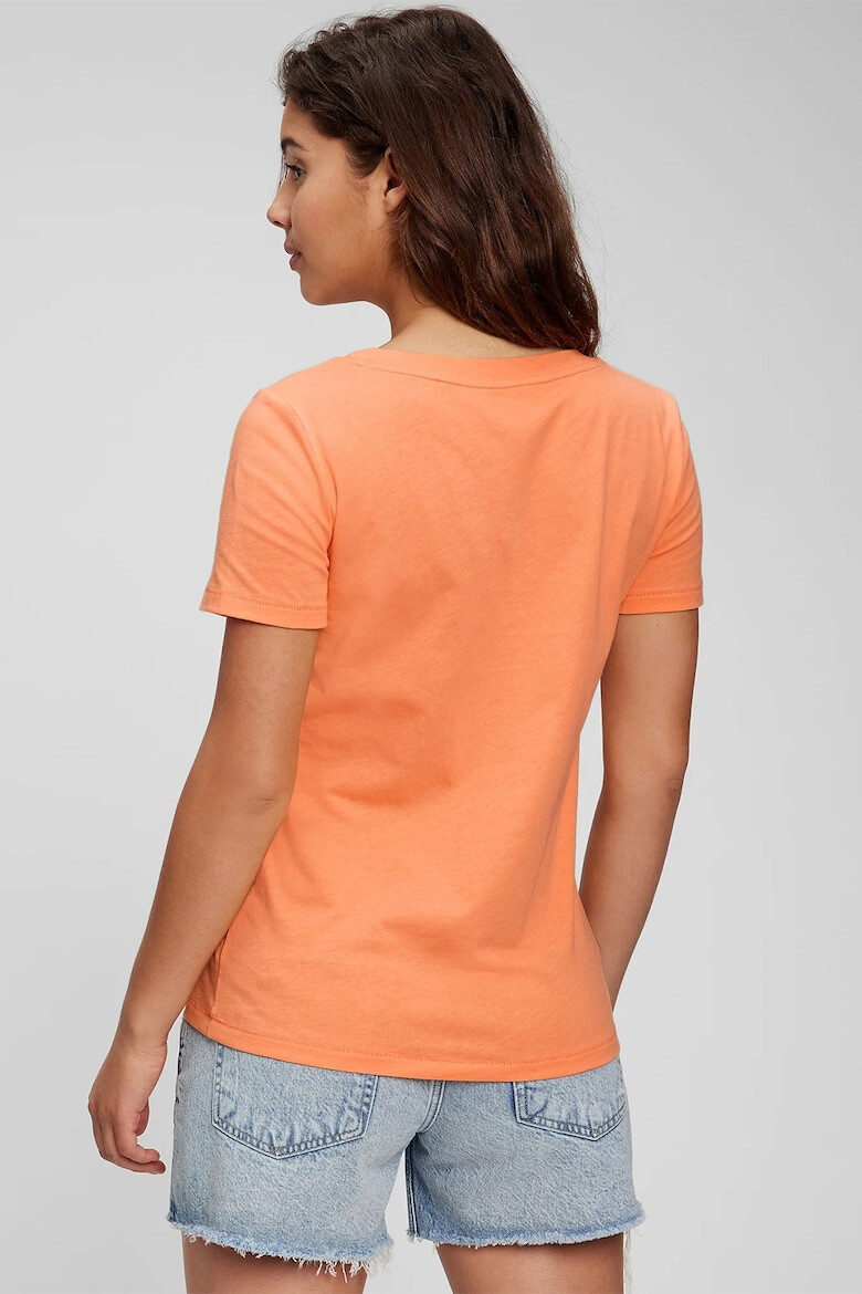 GAP Tricou din bumbac organic cu decolteu in V - Pled.ro