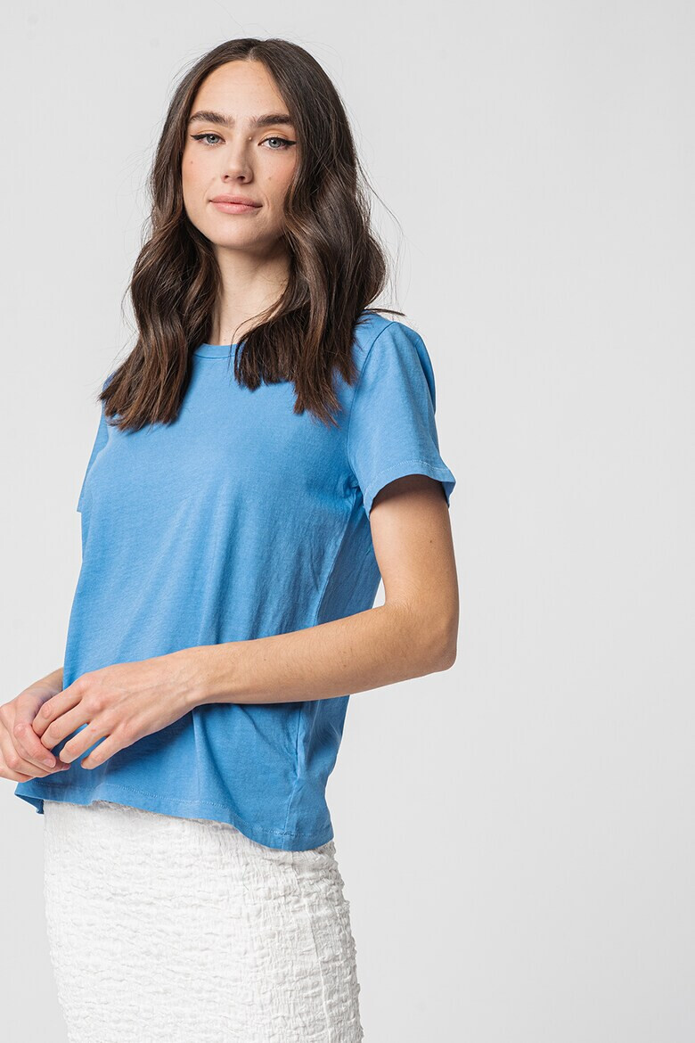 GAP Tricou din bumbac organic cu decolteu la baza gatului - Pled.ro