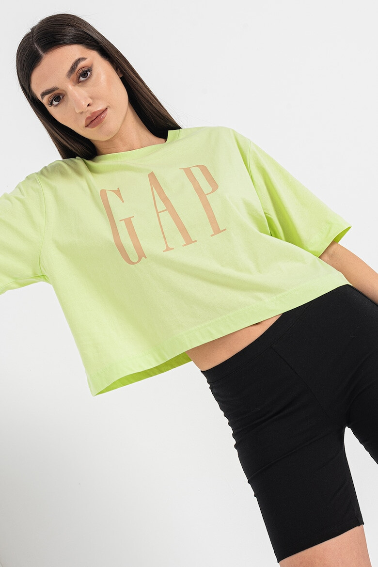 GAP Tricou lejer de bumbac cu imprimeu logo - Pled.ro