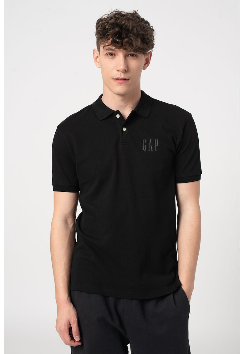 GAP Tricou polo slim fit din material pique cu broderie logo - Pled.ro