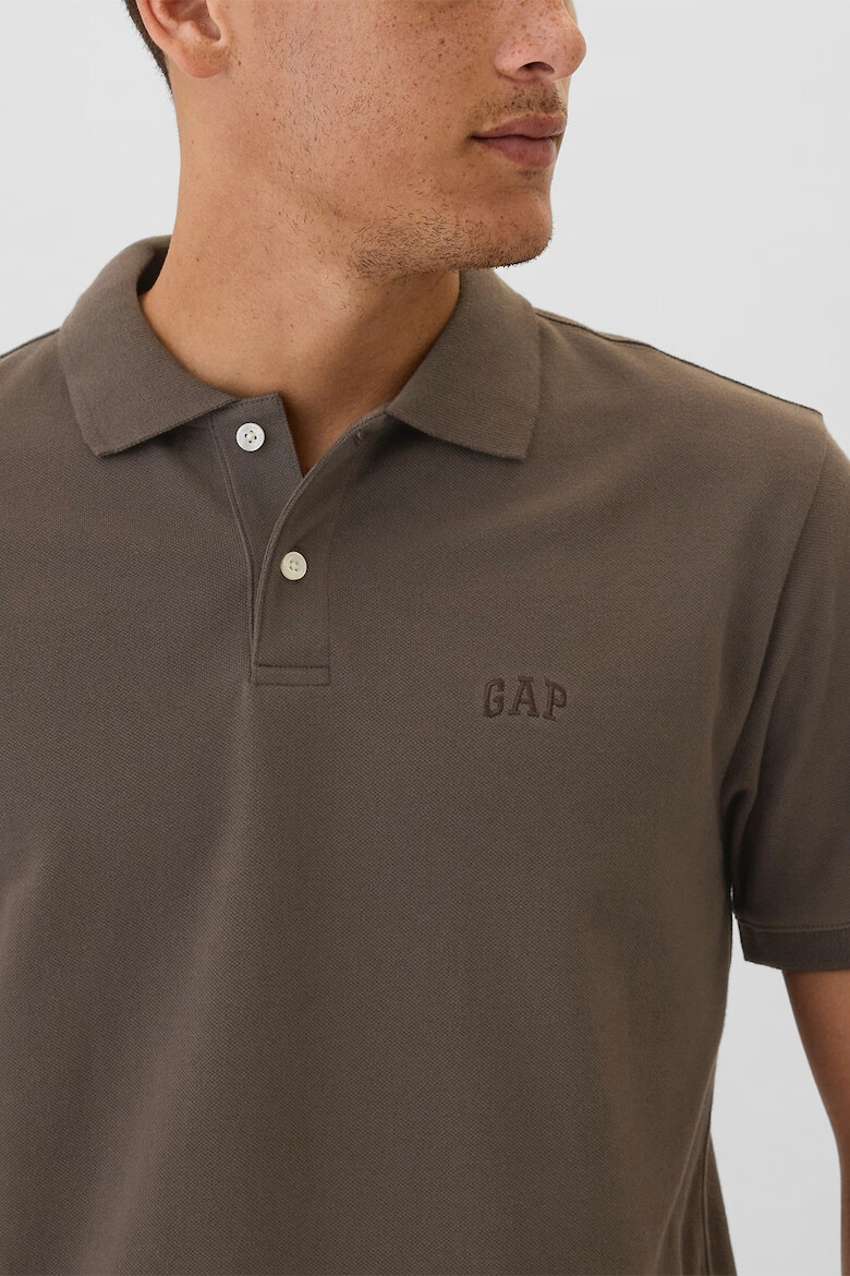 GAP Tricou polo cu broderie logo discreta - Pled.ro