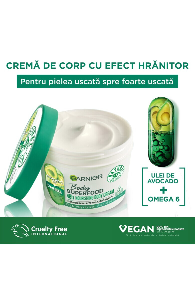 Garnier Crema de corp cu efect hranitor si absorbtie rapida Body Superfood Avocado 380 ml - Pled.ro