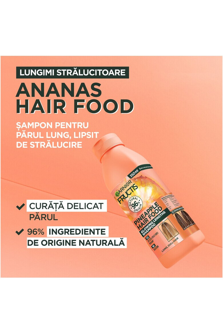 Garnier Sampon Fructis Hair Food Ananas ce ofera stralucire parului lung si lipsit de volum 350 ml - Pled.ro