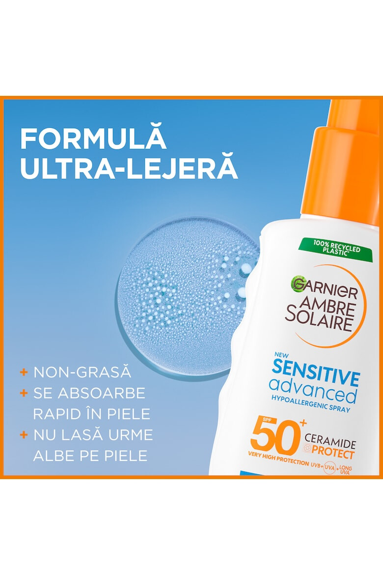 Garnier Spray de corp pentru adulti Ambre Solaire Sensitive Advanced SPF 50+ 150 ml - Pled.ro