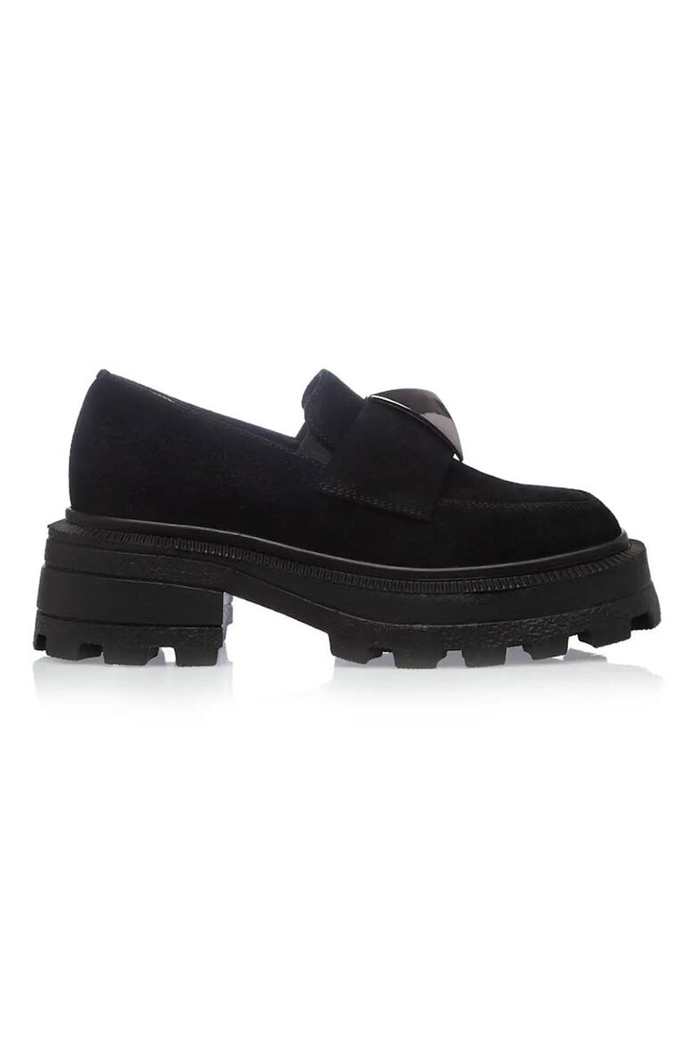 Gemelli Shoes Mocasini de piele intoarsa Onyx - Pled.ro