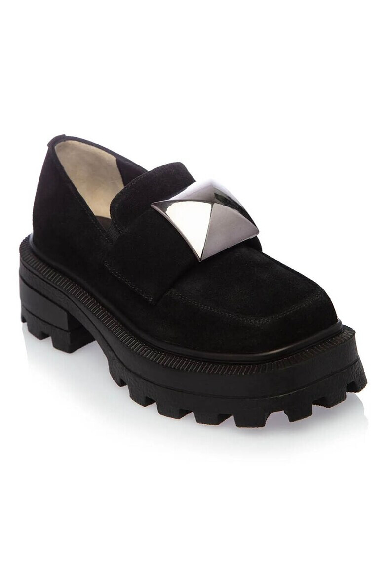 Gemelli Shoes Mocasini de piele intoarsa Onyx - Pled.ro