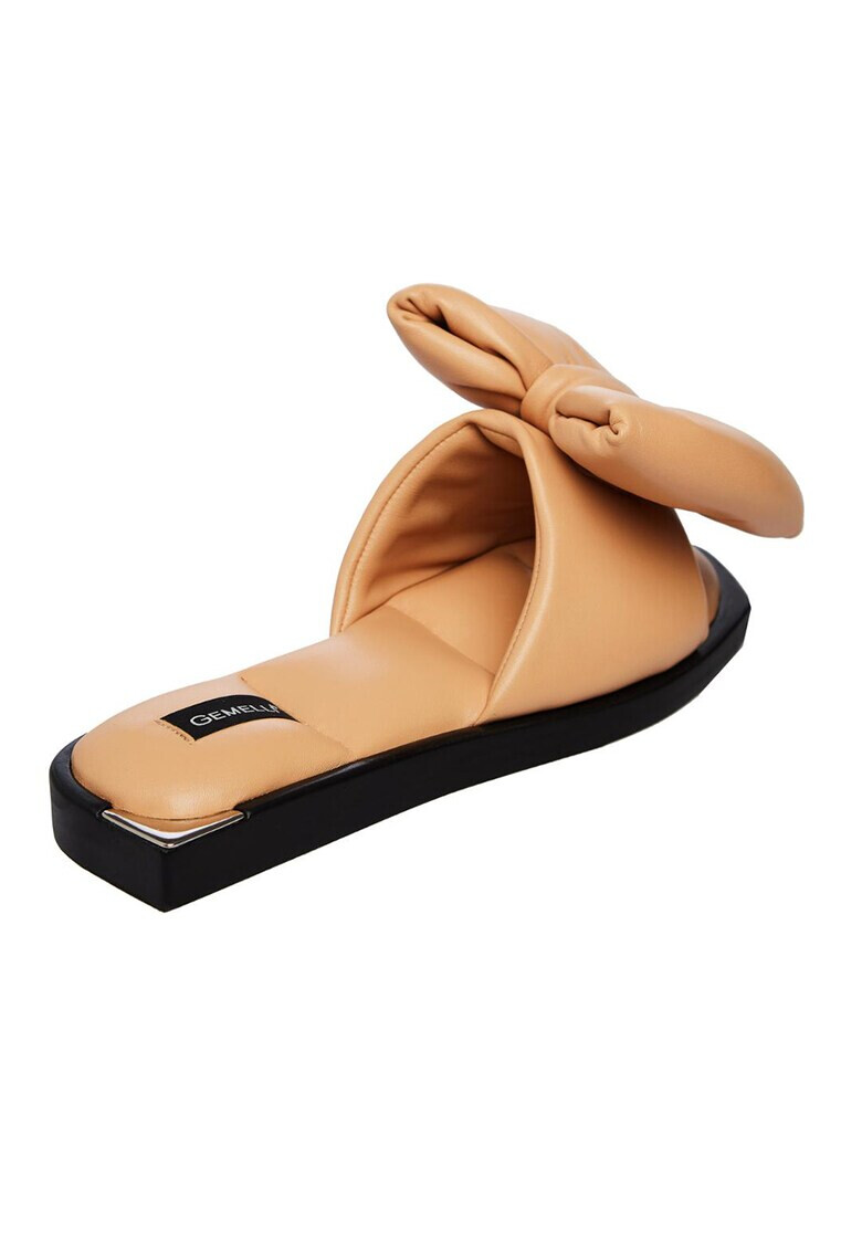 Gemelli Shoes Papuci de piele cu funda supradimensionata - Pled.ro