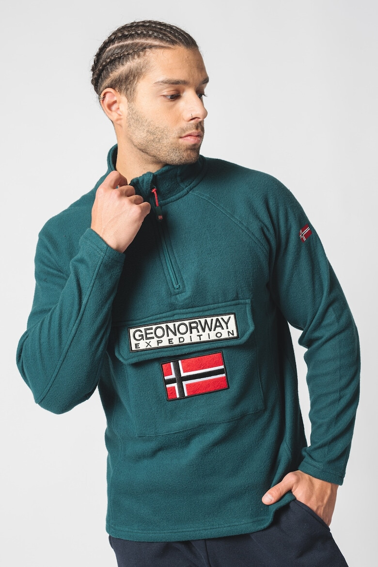 Geo Norway Bluza de trening cu buzunar kangaroo si logo Tymclass - Pled.ro