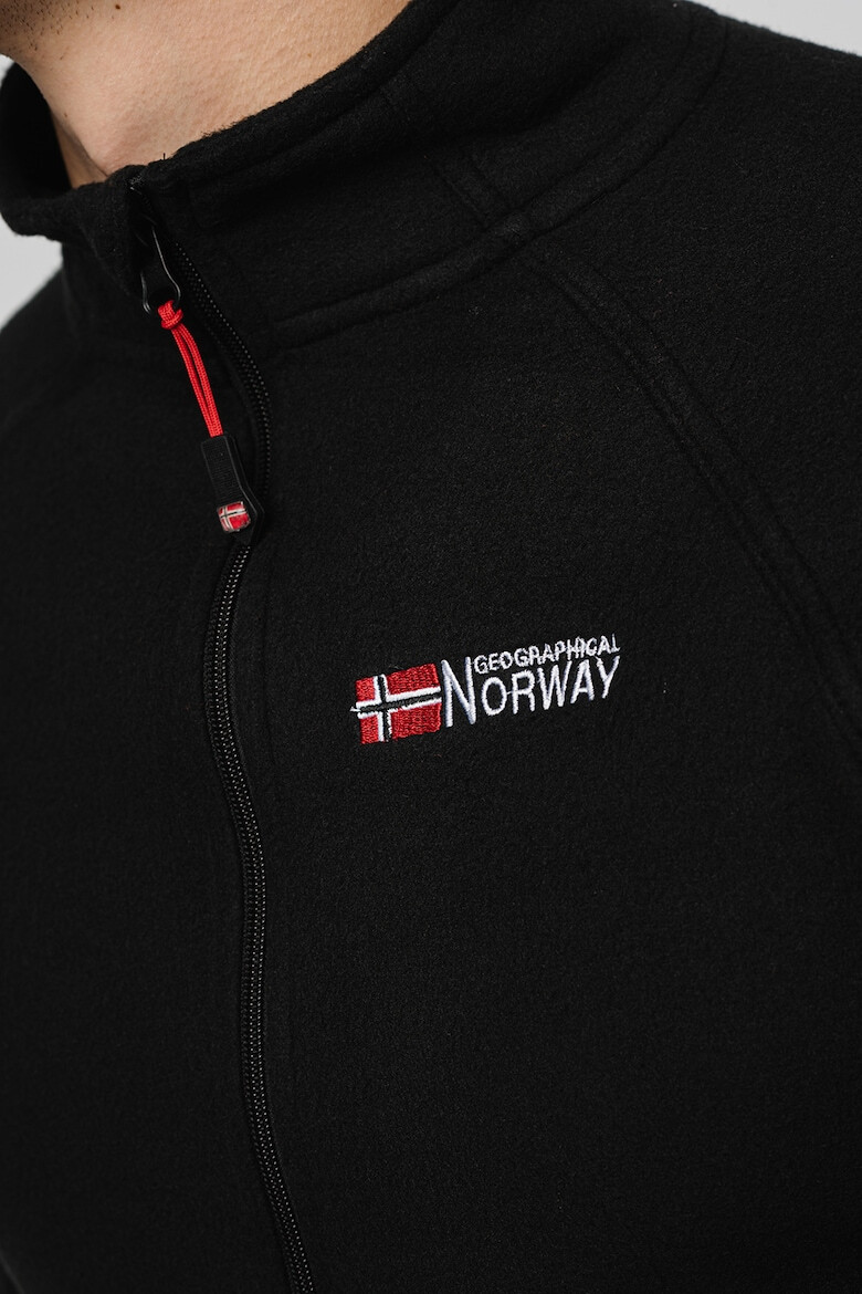 Geographical Norway Bluza din fleece cu logo brodat pe piept Tug Negru - Pled.ro