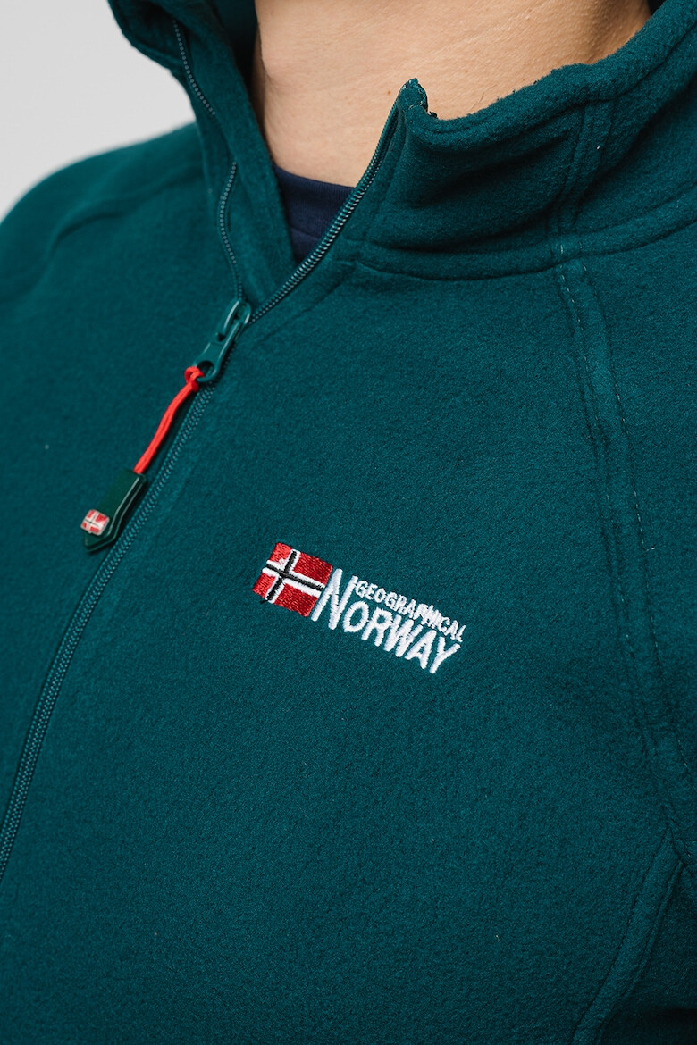 Geographical Norway Bluza sport din fleece cu fermoar si maneci raglanTug - Pled.ro