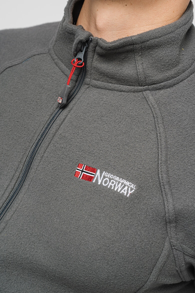 Geographical Norway Bluza sport din fleece cu fermoar si maneci raglanTug - Pled.ro