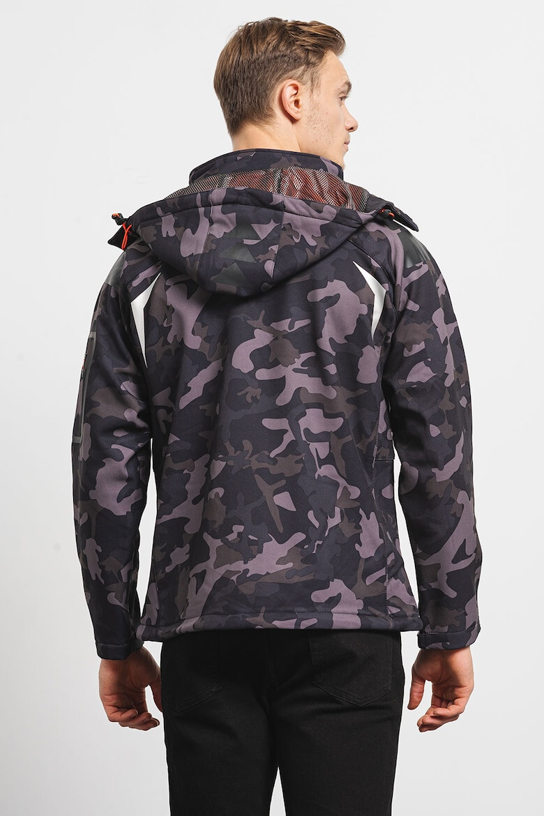 Geographical Norway Geaca cu imprimeu camuflaj si gluga detasabila Techno - Pled.ro