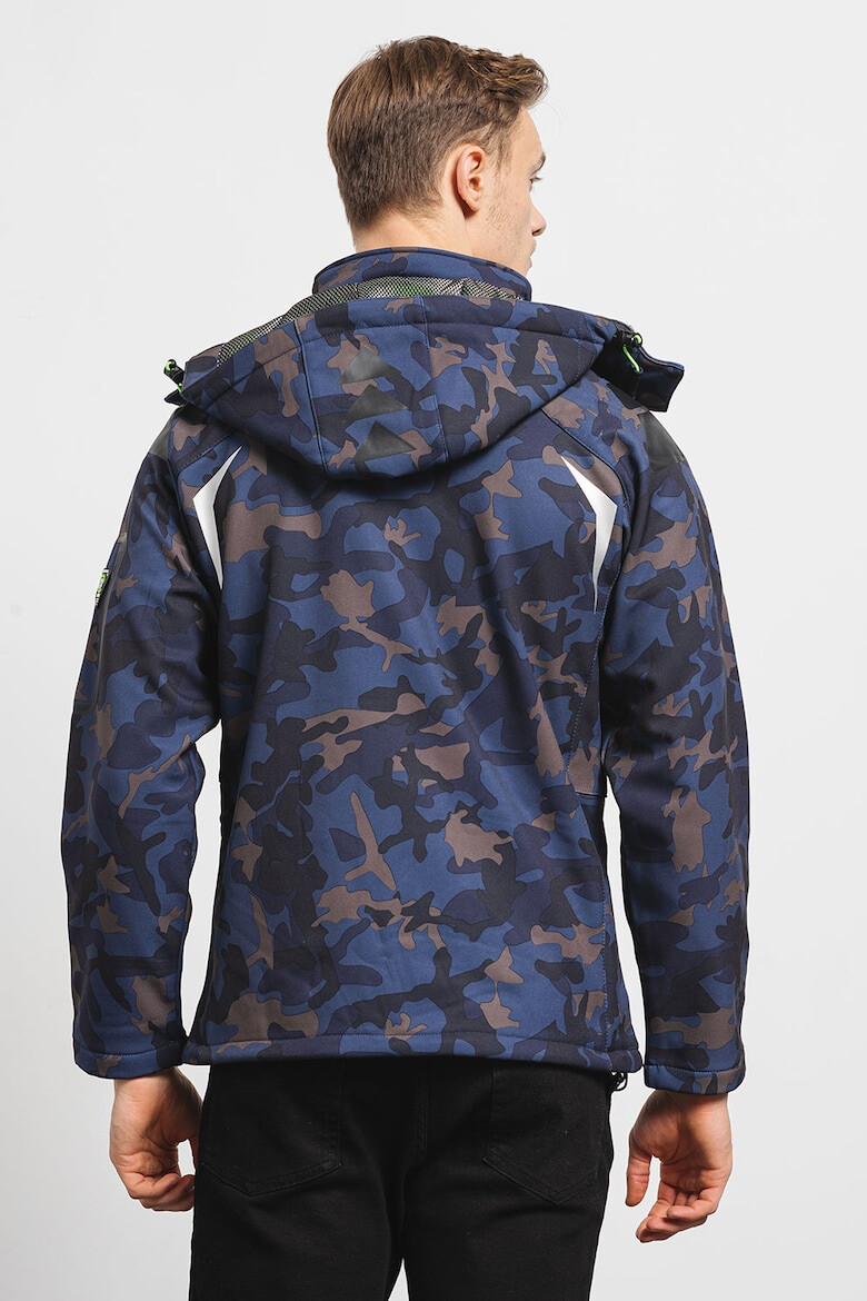 Geographical Norway Geaca cu imprimeu camuflaj si gluga detasabila Techno - Pled.ro