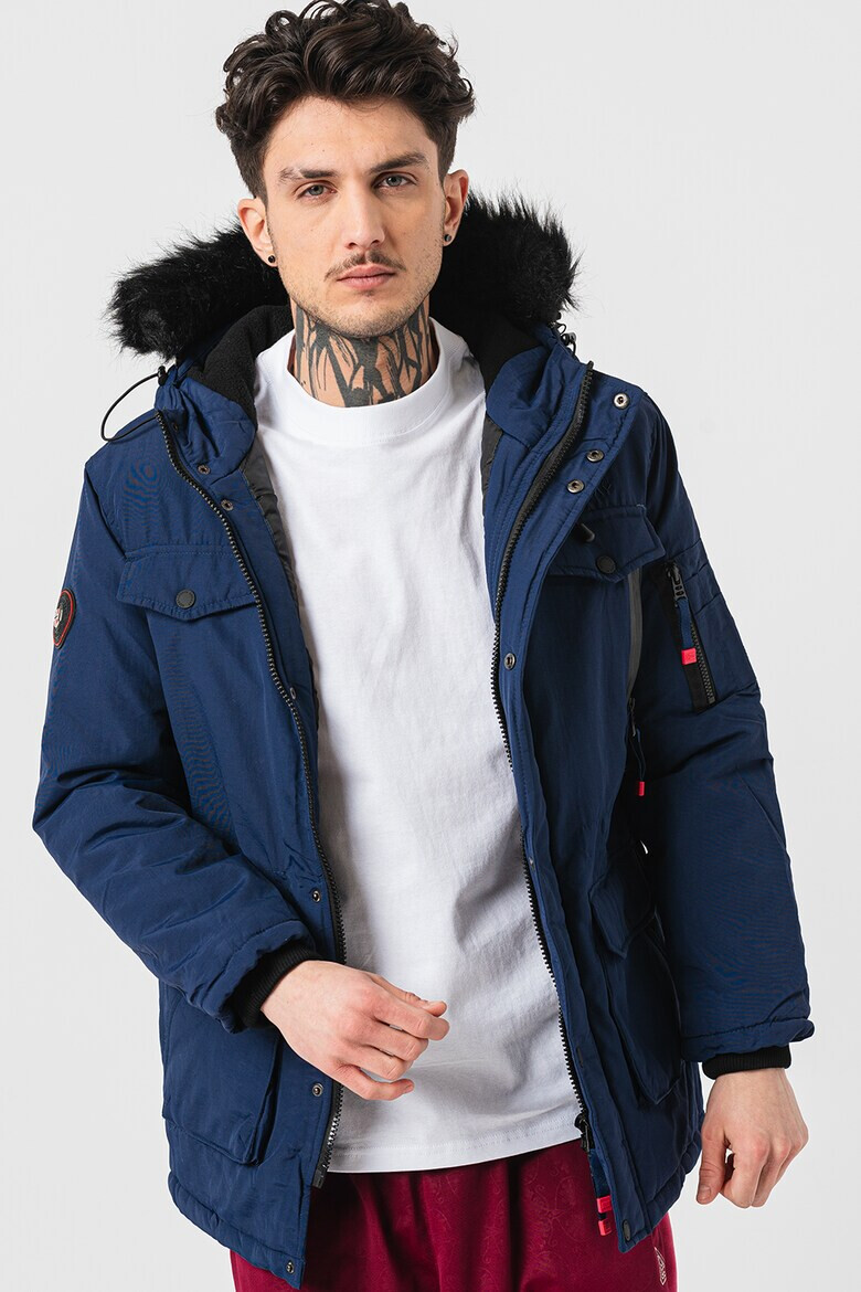 Geographical Norway Geaca parka cu gluga si buzunare cu clapa Coquin - Pled.ro