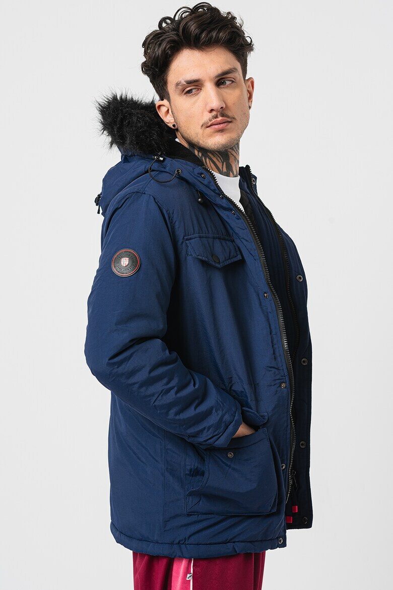 Geographical Norway Geaca parka cu gluga si buzunare cu clapa Coquin - Pled.ro