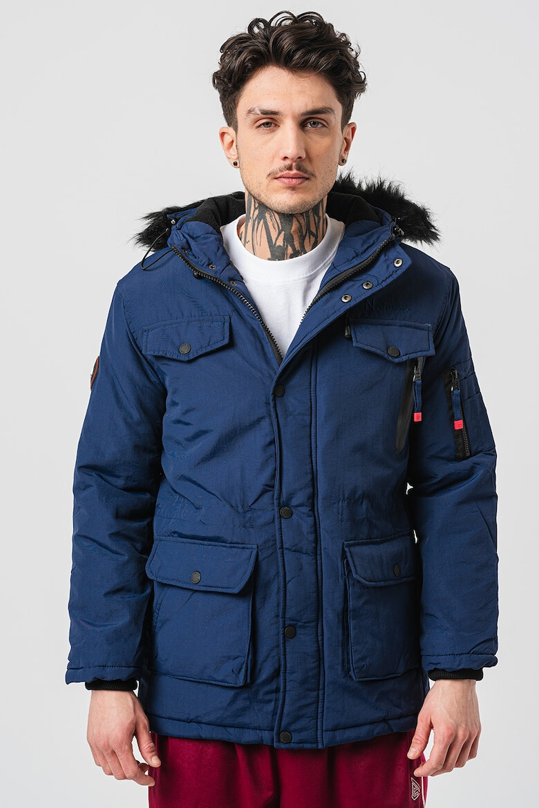 Geographical Norway Geaca parka cu gluga si buzunare cu clapa Coquin - Pled.ro