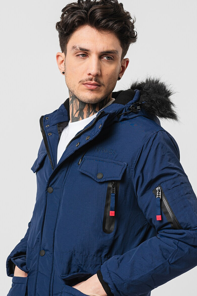 Geographical Norway Geaca parka cu gluga si buzunare cu clapa Coquin - Pled.ro