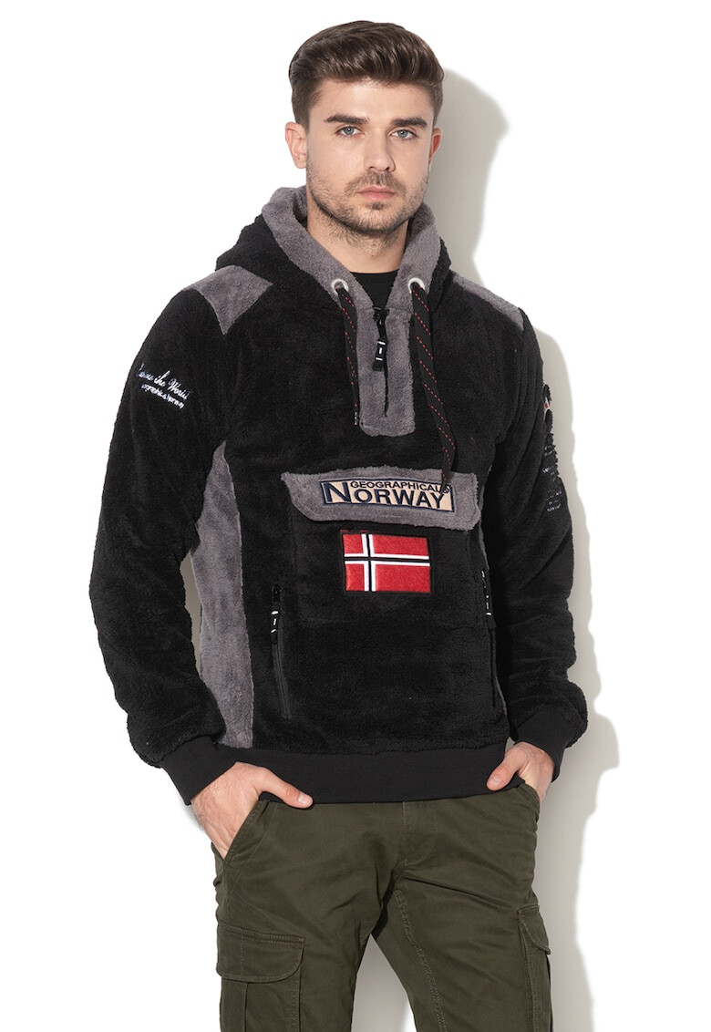 Geographical Norway Hanorac cu fermoar si logo Gymclass - Pled.ro