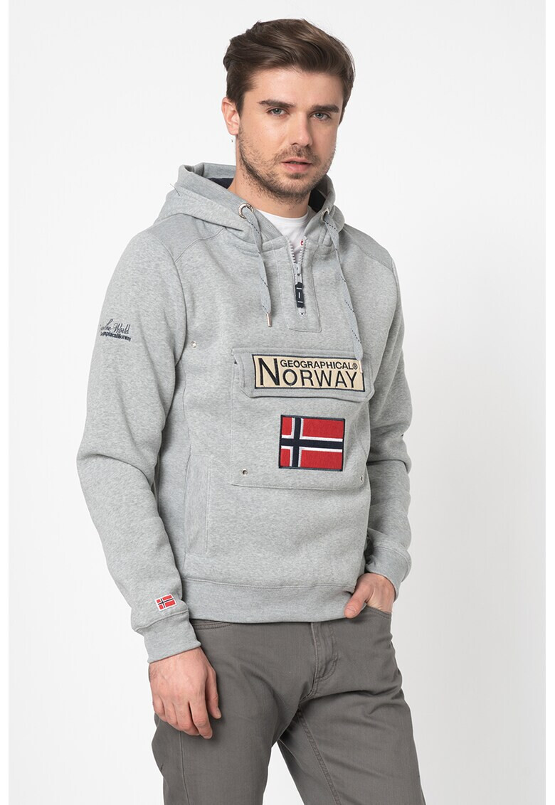 Geographical Norway Hanorac cu captuseala din fleece Gymclass - Pled.ro