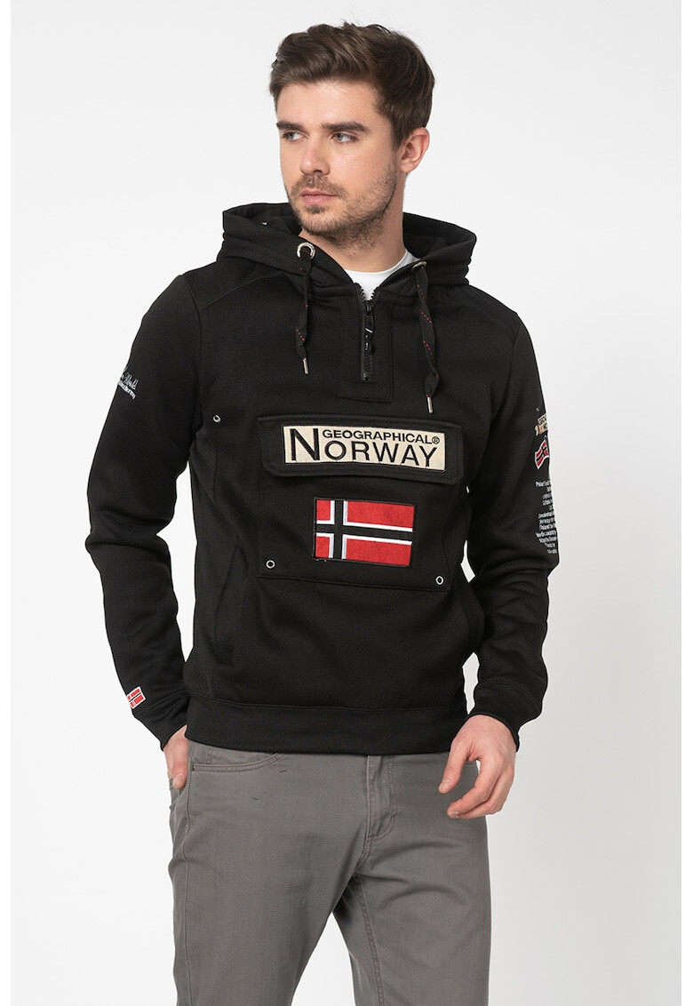 Geographical Norway Hanorac cu captuseala din fleece Gymclass - Pled.ro