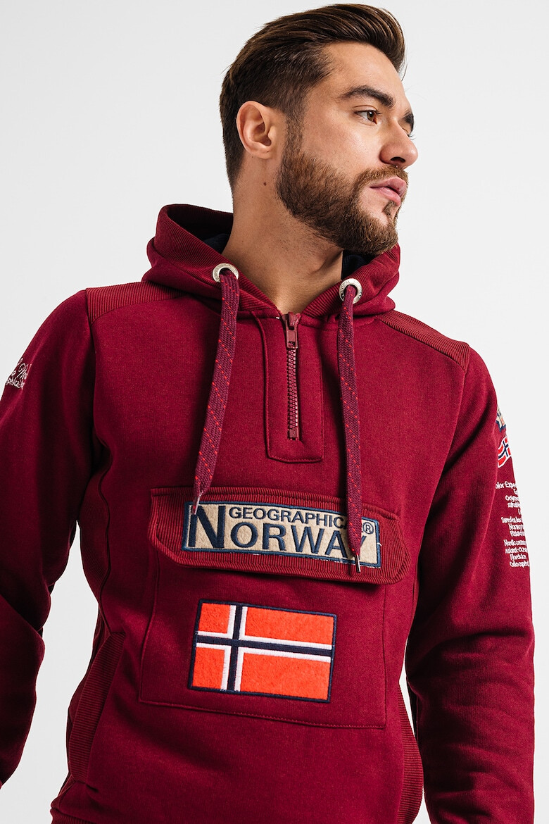 Geographical Norway Hanorac cu snur si logo brodat Gymclass - Pled.ro