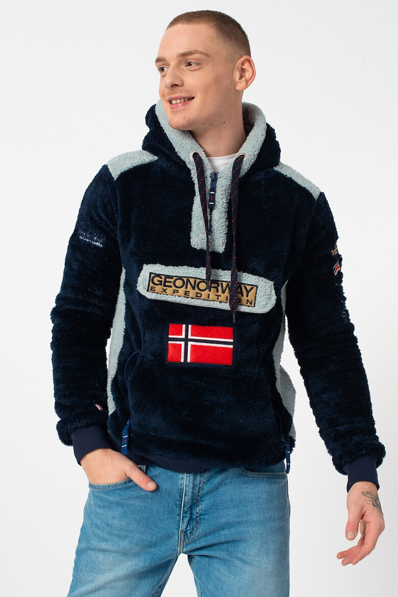 Geographical Norway Hanorac cu fermoar si logo Gymclass - Pled.ro