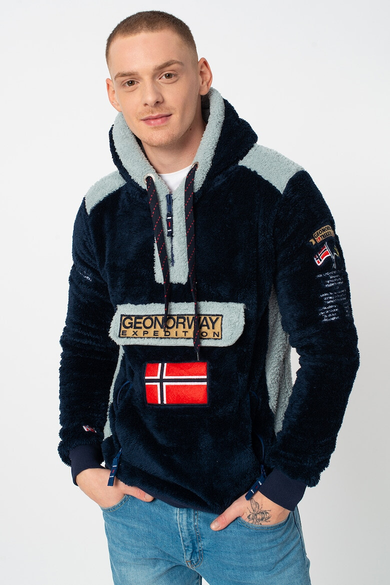 Geographical Norway Hanorac cu fermoar si logo Gymclass - Pled.ro