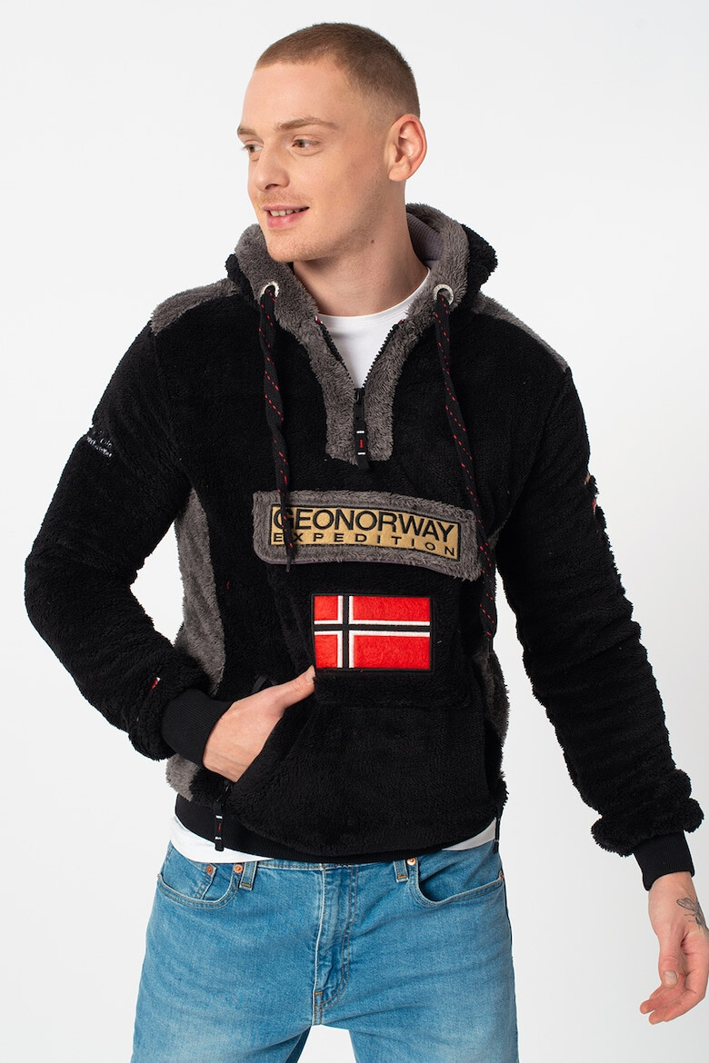 Geographical Norway Hanorac cu fermoar si logo Gymclass - Pled.ro