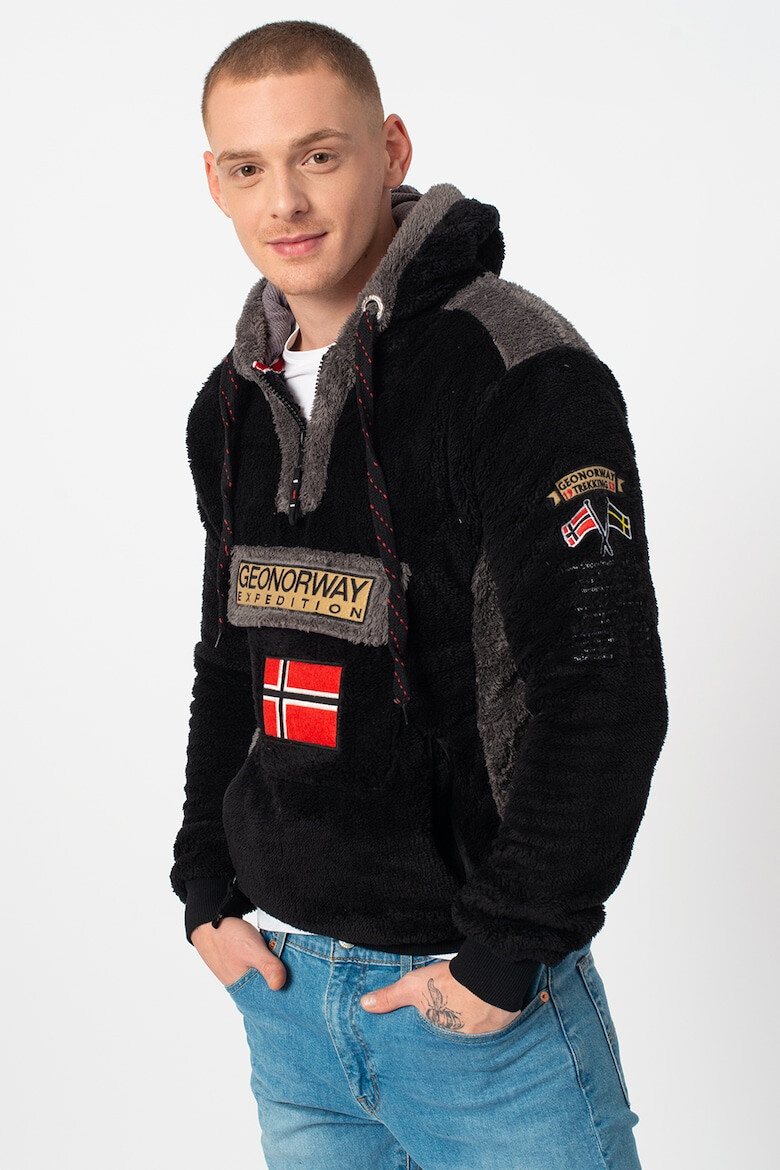 Geographical Norway Hanorac cu fermoar si logo Gymclass - Pled.ro