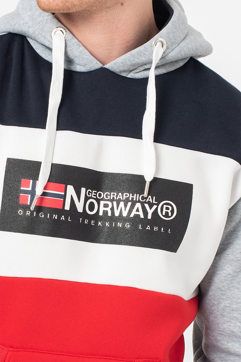 Geographical Norway Hanorac cu imprimeu logo si buzunare kangaroo Golem - Pled.ro