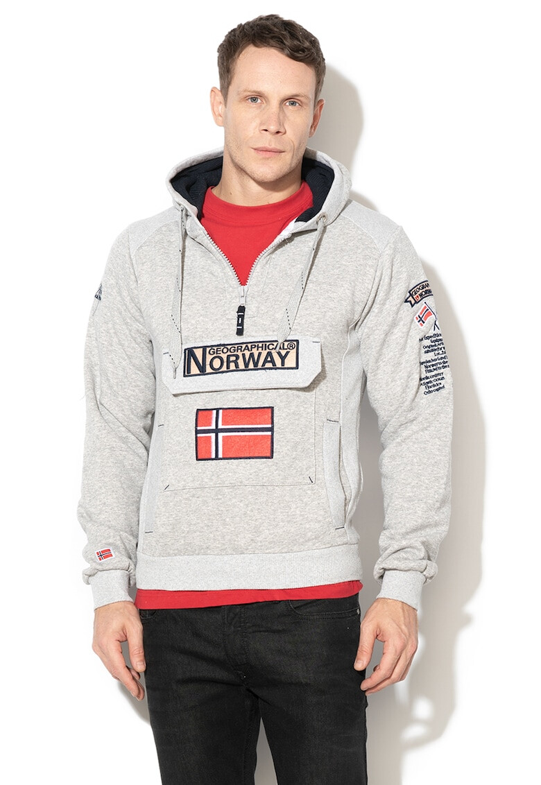 Geographical Norway Hanorac cu logo brodat Gymclass - Pled.ro