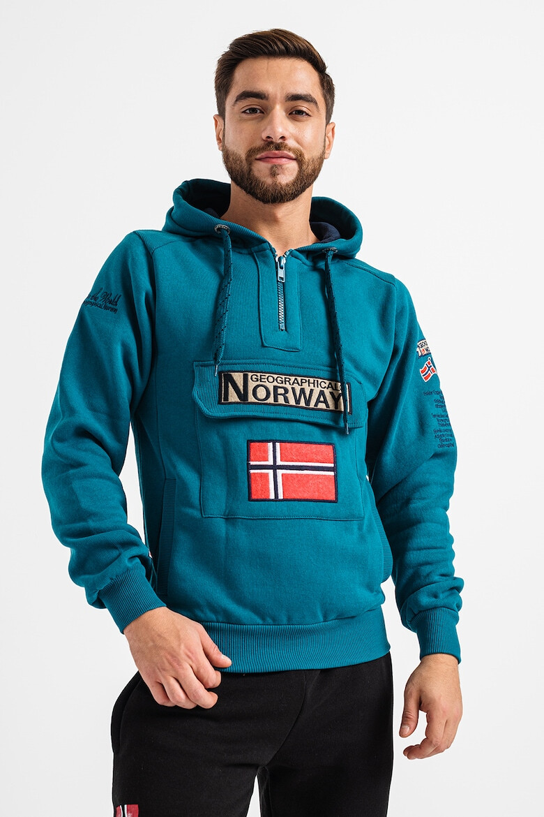 Geographical Norway Hanorac cu snur si logo brodat Gymclass - Pled.ro