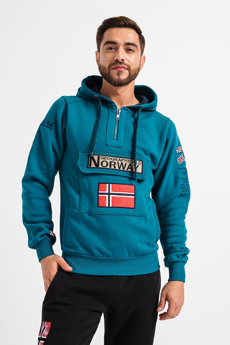 Geographical Norway Hanorac cu snur si logo brodat Gymclass - Pled.ro