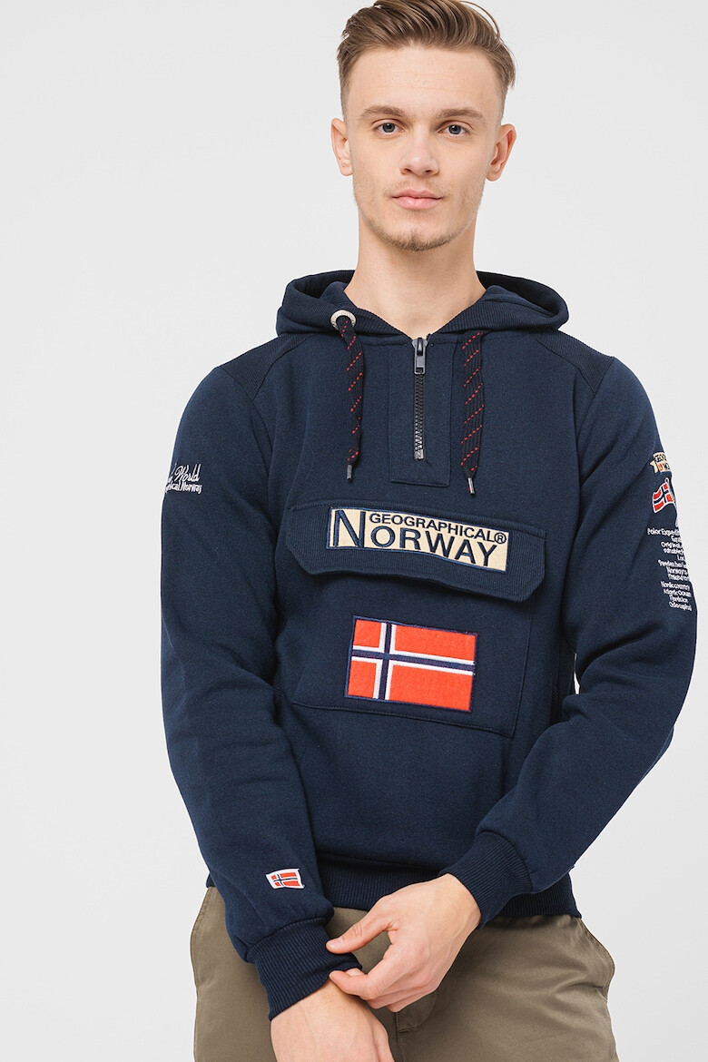 Geographical Norway Hanorac din amestec de bumbac cu fenta scurta cu fermoar Gym Class - Pled.ro