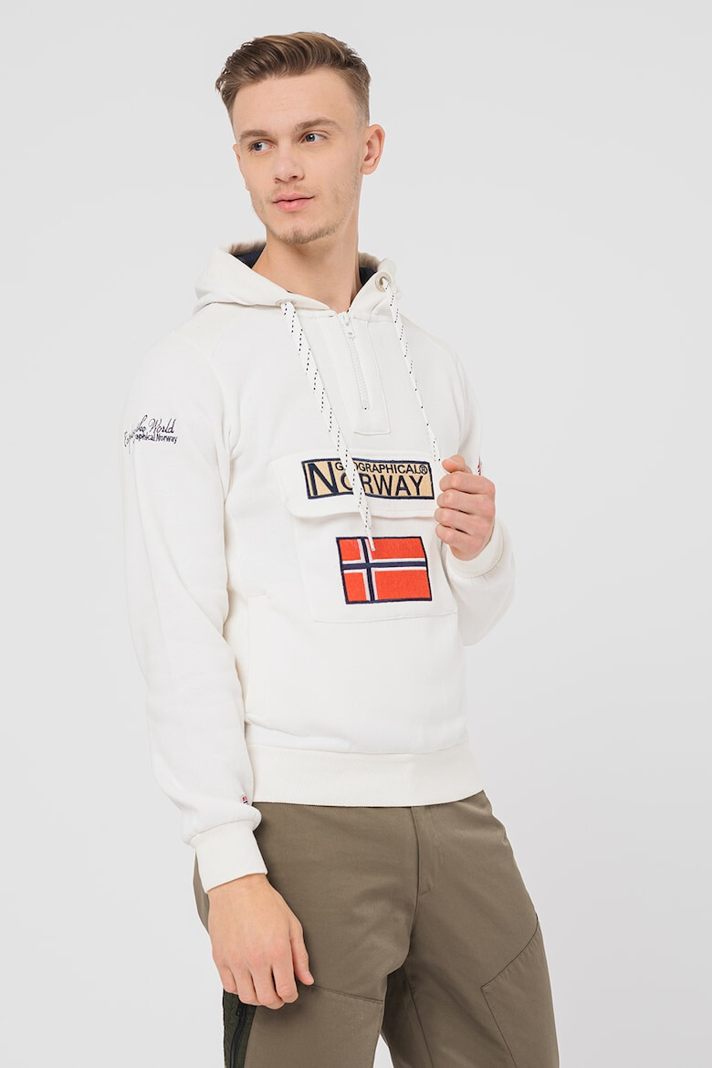 Geographical Norway Hanorac din amestec de bumbac cu fenta scurta cu fermoar Gym Class - Pled.ro