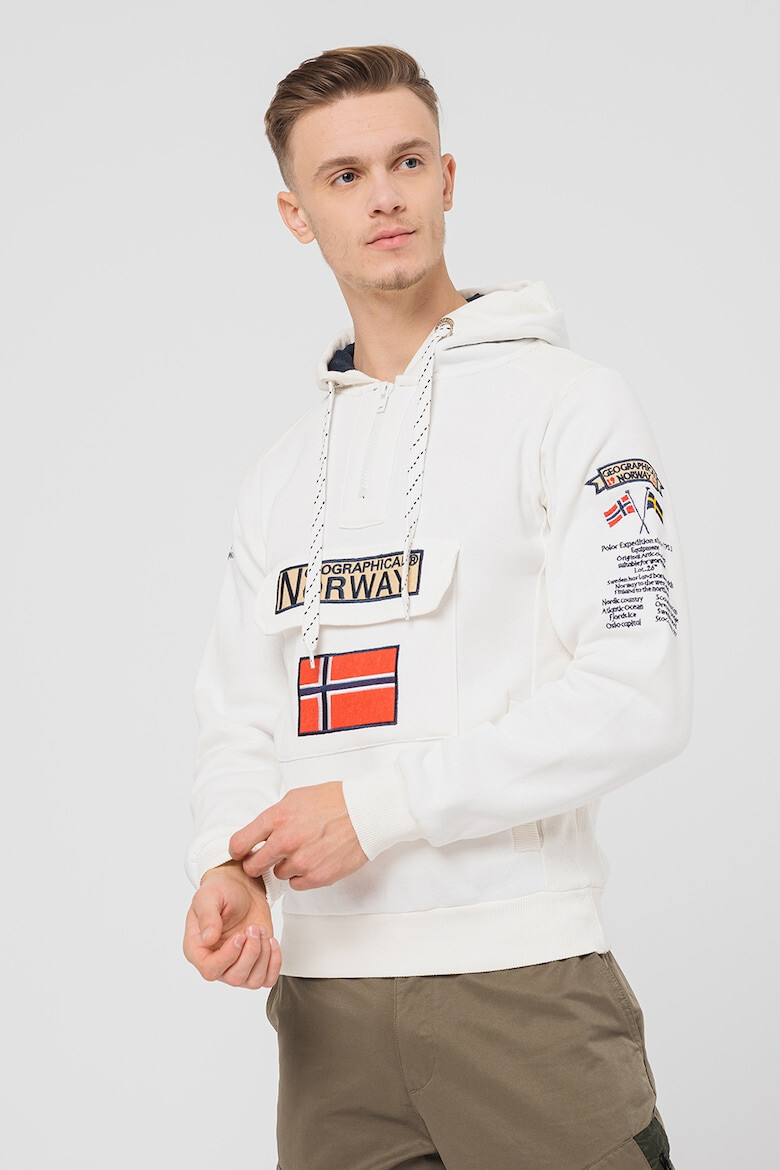 Geographical Norway Hanorac din amestec de bumbac cu fenta scurta cu fermoar Gym Class - Pled.ro